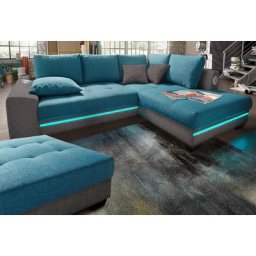 Mr. Couch Ecksofa Nikita, wahlweise mit Kaltschaum (140kg Belastung/Sitz), Bettfunktion