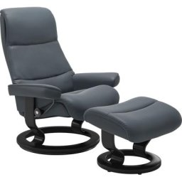 Stressless® Relaxsessel View (Set, Relaxsessel mit Hocker), mit Classic Base, Größe L,Gestell Schwarz