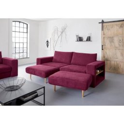 LOOKS by Wolfgang Joop 4-Sitzer Looksvb, Verwandlungssofa: aus Sofa wird Sofa mit 2 Hockern, mit Regalfunktion
