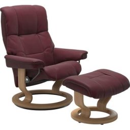 Stressless® Relaxsessel Mayfair (Set, Relaxsessel mit Hocker), mit Hocker, mit Classic Base, Größe S, M & L, Gestell Eiche