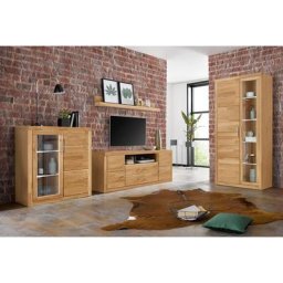 Woltra Wohnwand Logo, (Set, 4-St), teilmassives Holz