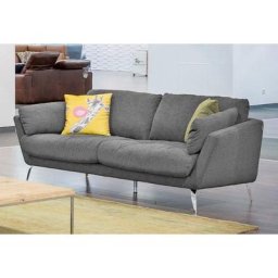 W.SCHILLIG 2-Sitzer softy, mit dekorativer Heftung im Sitz, Füße Chrom glänzend