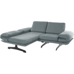 DOMO collection Ecksofa New York, wahlweise mit Arm- und Rückenfunktion, mit Kufenfüßen aus Metall