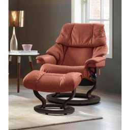 Stressless® Relaxsessel Reno (Set, Relaxsessel mit Hocker), mit Hocker, mit Classic Base, Größe S, M & L, Gestell Wenge
