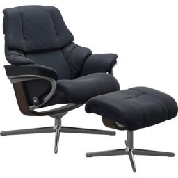 Stressless® Fußhocker Reno, mit Cross Base, Größe S, M & L, Holzakzent Wenge