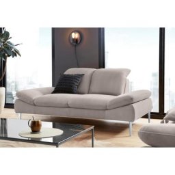 W.SCHILLIG 2-Sitzer enjoy&MORE, mit Sitztiefenverstellung, Füße Chrom glänzend, Breite 202 cm