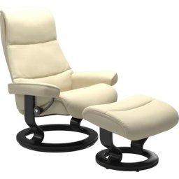 Stressless® Relaxsessel View (Set, Relaxsessel mit Hocker), mit Classic Base, Größe S,Gestell Schwarz