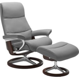 Stressless® Relaxsessel View (Set, Relaxsessel mit Hocker), mit Signature Base, Größe L,Gestell Braun