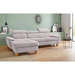exxpo - sofa fashion Ecksofa, Kopfteilverstellung, wahlweise mit Bettfunktion und Bettkasten