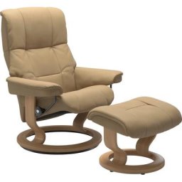 Stressless® Relaxsessel Mayfair (Set, Relaxsessel mit Hocker), mit Hocker, mit Classic Base, Größe S, M & L, Gestell Eiche