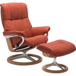 Stressless® Relaxsessel Mayfair (Set, Relaxsessel mit Hocker), mit Hocker, mit Signature Base, Größe S, M & L, Gestell Eiche