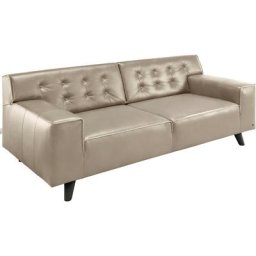 TOM TAILOR 2,5-Sitzer NORDIC CHIC, mit Kedernaht und Knöpfung, Füße Buche wengefarben