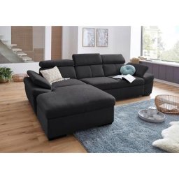 exxpo - sofa fashion Ecksofa, inklusive Kopfteil- und Armteilverstellung, wahlweise mit Bettfunktion