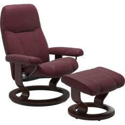 Stressless® Relaxsessel Consul (Set, Relaxsessel mit Hocker), mit Hocker, mit Classic Base, Größe M, Gestell Braun