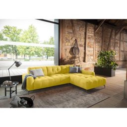W.SCHILLIG Ecksofa wilson, Spar-Set, inklusive Hocker, mit Absteppungen, Füße Schwarz, Breite 292 cm