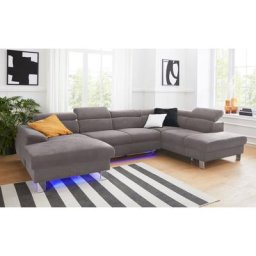 COTTA Polstergarnitur Komaris, (Set), Set: bestehend aus Wohnlandschaft und Hocker, Kopfteilverstellung