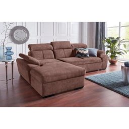 exxpo - sofa fashion Ecksofa, inklusive Kopfteil- und Armteilverstellung, wahlweise mit Bettfunktion