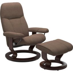 Stressless® Relaxsessel Consul (Set, Relaxsessel mit Hocker), mit Hocker, mit Classic Base, Größe S, Gestell Braun
