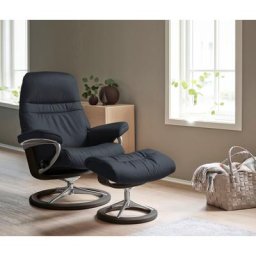 Stressless® Relaxsessel Sunrise (Set, Relaxsessel mit Hocker), mit Signature Base, Größe S, Gestell Wenge