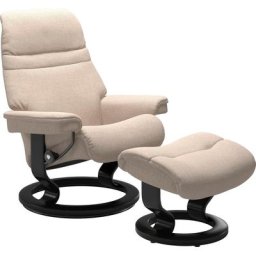 Stressless® Relaxsessel Sunrise (Set, Relaxsessel mit Hocker), mit Classic Base, Größe S, Gestell Schwarz