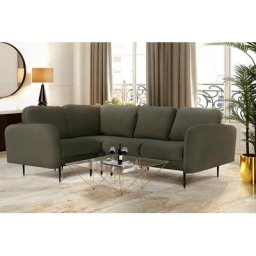 Leonique Ecksofa Skidi, mit losen Rückenkissen und Keder oben auf der Armlehne