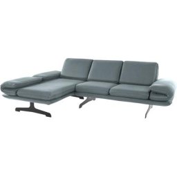 DOMO collection Ecksofa New York, wahlweise mit Arm- und Rückenfunktion, mit Kufenfüßen aus Metall