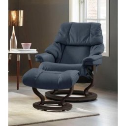 Stressless® Relaxsessel Reno (Set, Relaxsessel mit Hocker), mit Hocker, mit Classic Base, Größe S, M & L, Gestell Wenge