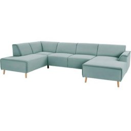 andas Wohnlandschaft Janek, mit Federkern und Keder in scandinavischem Design