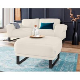 W.SCHILLIG Hocker montanaa, mit Metallkufen in Schwarz pulverbeschichtet, Breite 71 cm