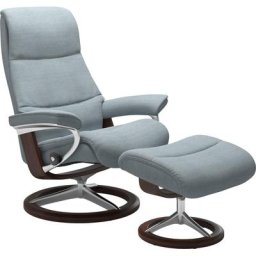Stressless® Relaxsessel View (Set, Relaxsessel mit Hocker), mit Signature Base, Größe S,Gestell Braun