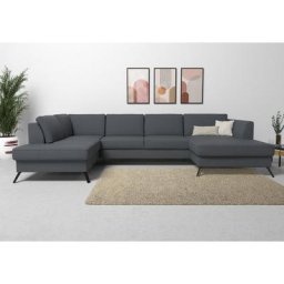 sit&more Wohnlandschaft, inklusive Sitztiefenverstellung, wahlweise mit Bettfunktion, 15cm hoch