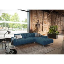 W.SCHILLIG Ecksofa wilson, Spar-Set, inklusive Hocker, mit Absteppungen, Füße Chrom glänzend, Breite 292 cm