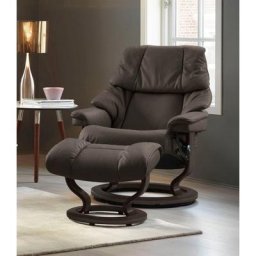 Stressless® Relaxsessel Reno (Set, Relaxsessel mit Hocker), mit Hocker, mit Classic Base, Größe S, M & L, Gestell Wenge