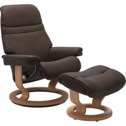 Stressless® Relaxsessel Sunrise (Set, Relaxsessel mit Hocker), mit Classic Base, Größe S, Gestell Eiche
