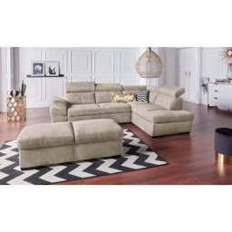 exxpo - sofa fashion Ecksofa, inklusive Kopfteil- und Armteilverstellung, wahlweise mit Bettfunktion