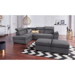 exxpo - sofa fashion Ecksofa, inklusive Kopfteil- und Armteilverstellung, wahlweise mit Bettfunktion