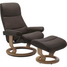 Stressless® Relaxsessel View (Set, Relaxsessel mit Hocker), mit Classic Base, Größe L,Gestell Eiche
