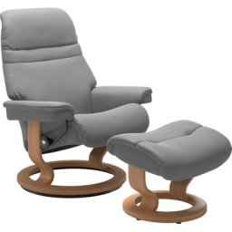 Stressless® Relaxsessel Sunrise (Set, Relaxsessel mit Hocker), mit Classic Base, Größe M, Gestell Eiche