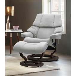 Stressless® Relaxsessel Reno (Set, Relaxsessel mit Hocker), mit Hocker, mit Classic Base, Größe S, M & L, Gestell Wenge