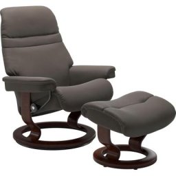 Stressless® Relaxsessel Sunrise (Set, Relaxsessel mit Hocker), mit Classic Base, Größe M, Gestell Braun