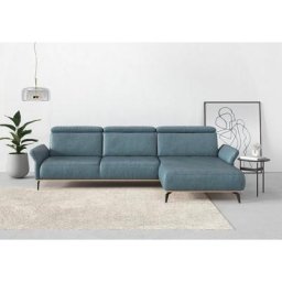 Places of Style Ecksofa Fjord, massiv, wahlweise mit Armlehnfunktion, Kopf- Sitztiefenverstellung