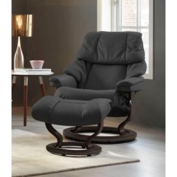 Stressless® Relaxsessel Reno (Set, Relaxsessel mit Hocker), mit Hocker, mit Classic Base, Größe S, M & L, Gestell Wenge
