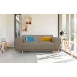 andas 2-Sitzer Maroon, in skandinavischem Design, mit losen Kissen