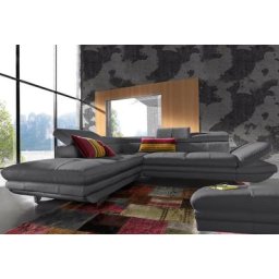 COTTA Polstergarnitur, (Set), Set: Ecksofa, Hocker, Kopfteilverstellung, wahlweise mit Bettfunktion
