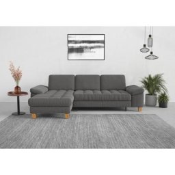 sit&more Ecksofa, mit Recamiere, mit oder ohne Bettfunktion, Bettkasten, Füße Eiche