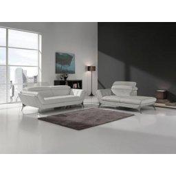 Egoitaliano Polstergarnitur Sueli, (Set), bestehend aus Sofa und Recamiere, Kopfteilverstellung, Bezug Leder