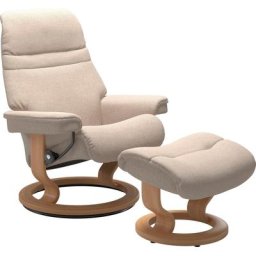 Stressless® Relaxsessel Sunrise (Set, Relaxsessel mit Hocker), mit Classic Base, Größe M, Gestell Eiche