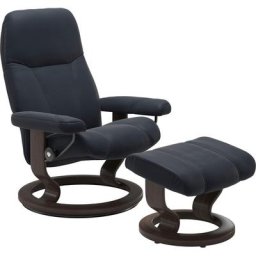 Stressless® Relaxsessel Consul (Set, Relaxsessel mit Hocker), mit Hocker, mit Classic Base, Größe S, Gestell Wenge