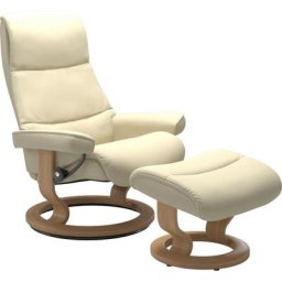 Stressless® Relaxsessel View (Set, Relaxsessel mit Hocker), mit Classic Base, Größe S,Gestell Eiche