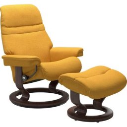 Stressless® Relaxsessel Sunrise (Set, Relaxsessel mit Hocker), mit Classic Base, Größe S, Gestell Wenge